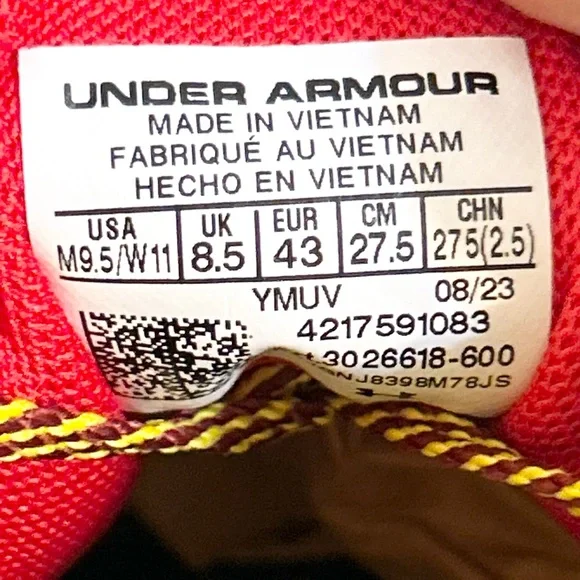 Under Armour Curry 11 Bruce Lee Fire red/yellow size 9.5 MEN’S BASKETBALL SHOES - Picture 9 of 9